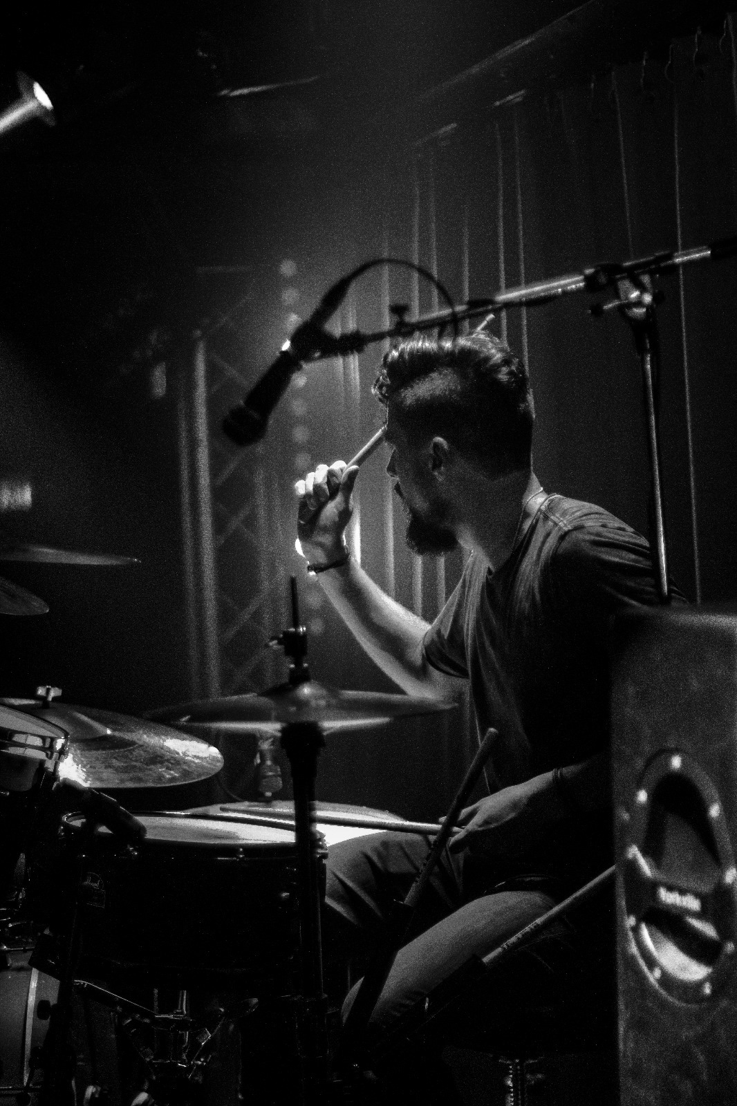 Jonathan Antusiak at the drum kit